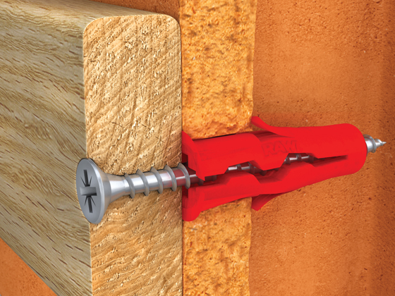 UNO - Universal plug which fixes into any base material, solid or hollow