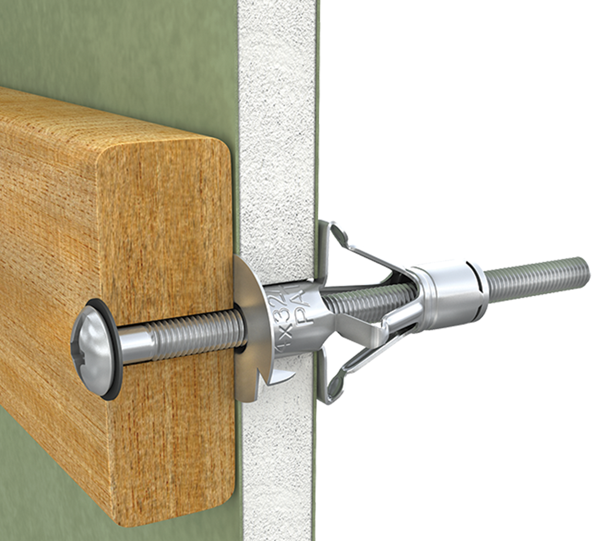 Metal self drill fixing for plasterboard